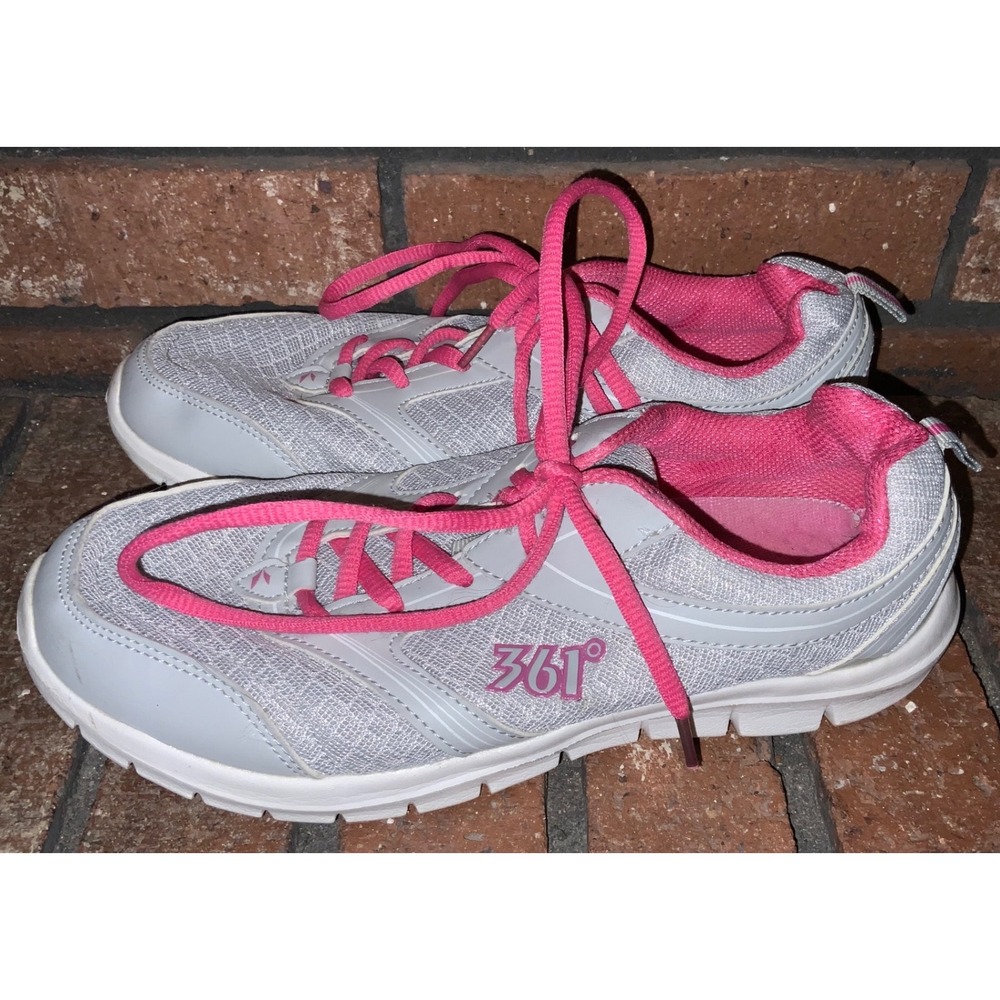 361 Degrees Womens Pink Gray Running Shoes Sneakers Size‎ 7.5